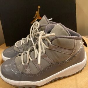 Nike Air Jordan‎ 11 Retro TD Cool Grey Toddler Sneakers Size 9C 378040-005 W/box